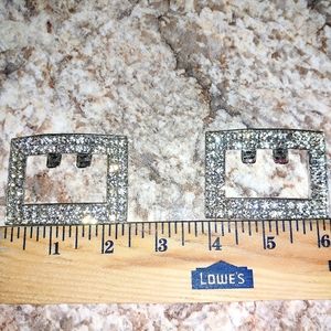 Vintage rhinestones shoe buckles
